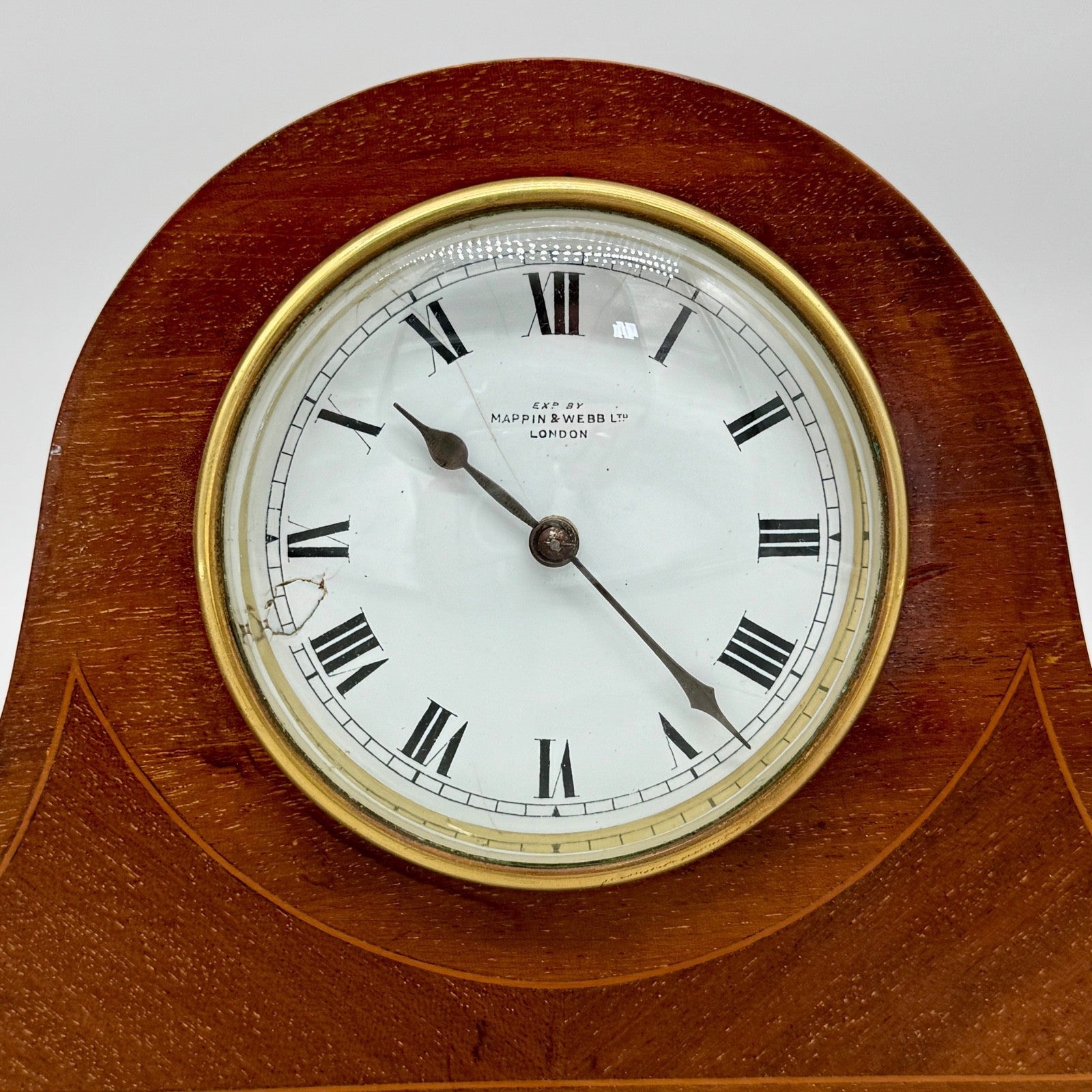 Vintage Mappin & Webb London Mantel Clock Mahogany Case Working Antique Clock - Mahn and Co Clock Repairs
