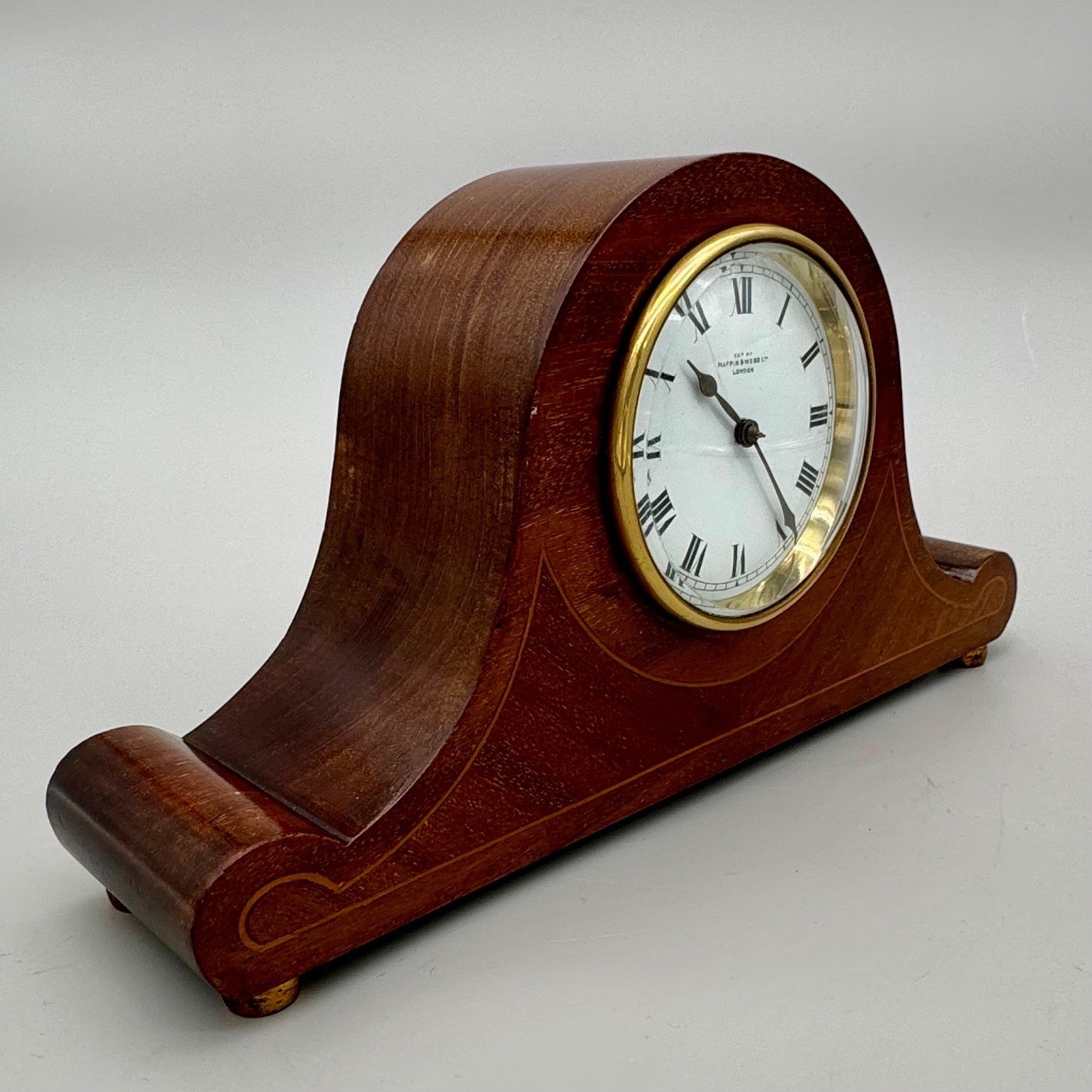 Vintage Mappin & Webb London Mantel Clock Mahogany Case Working Antique Clock - Mahn and Co Clock Repairs