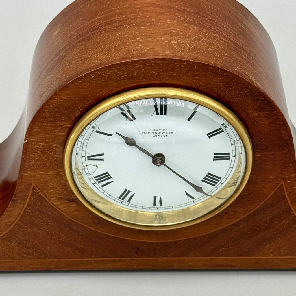 Vintage Mappin & Webb London Mantel Clock Mahogany Case Working Antique Clock - Mahn and Co Clock Repairs
