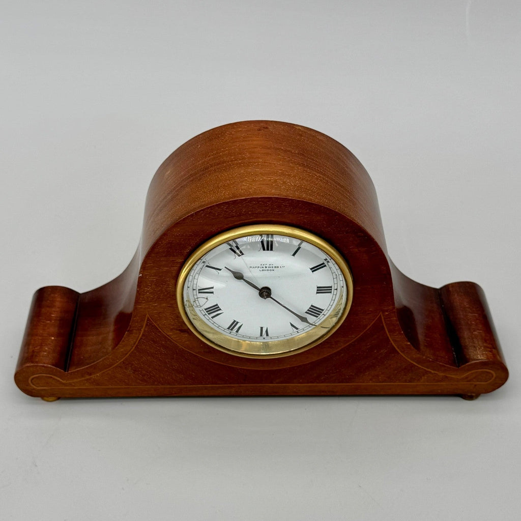 Vintage Mappin & Webb London Mantel Clock Mahogany Case Working Antique Clock - Mahn and Co Clock Repairs