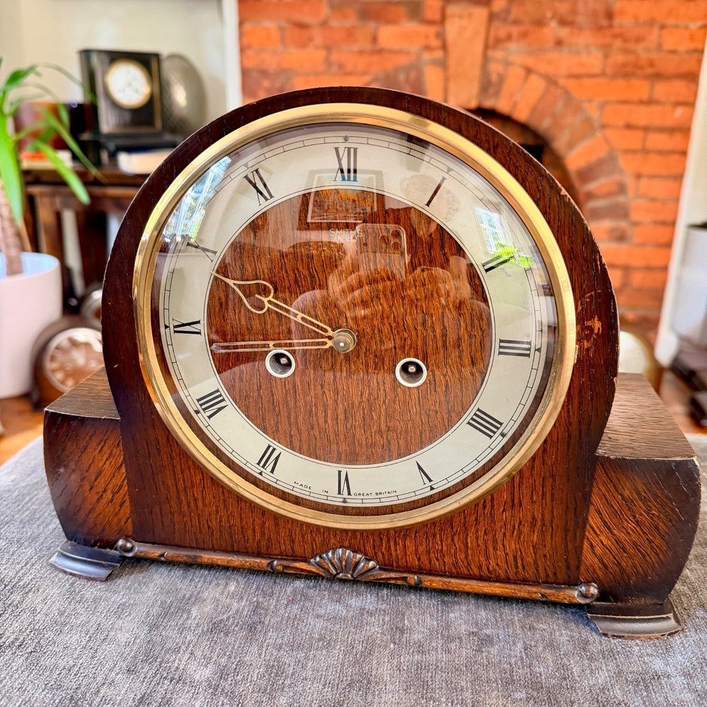 Vintage Smiths Enfield Richmond Striking Mantel Clock Serviced c1955 - Mahn and Co Clock Repairs