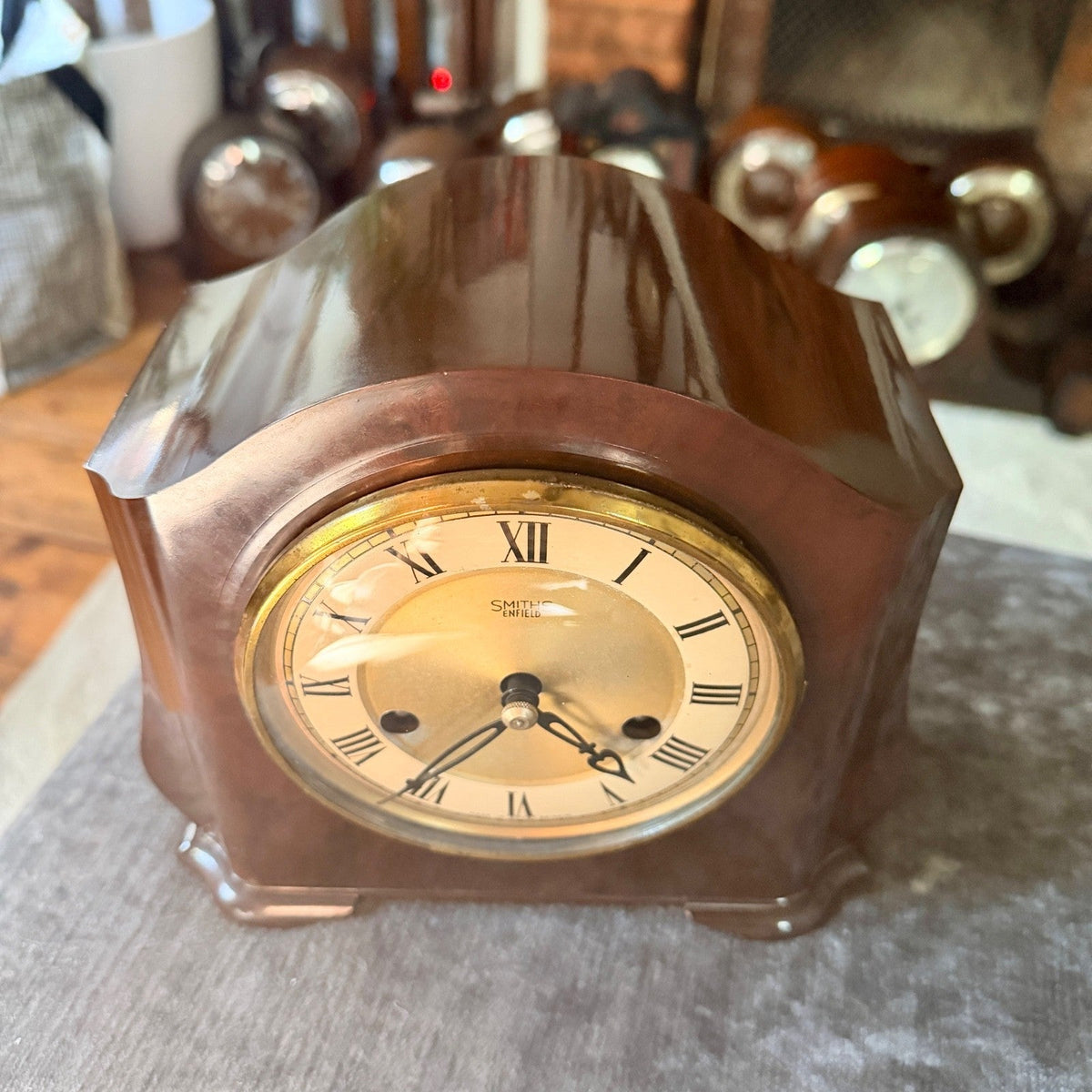 Vintage Smiths Enfield St Paul’s Bakelite Bim-Bam Mantel Clock Serviced - Mahn and Co Clock Repairs